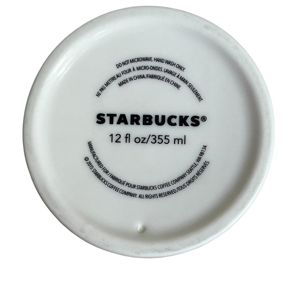 Starbucks Texas Ceramic Tumbler Travel Mug 2015 Snake Skin Pattern With Lid Rare - Picture 7 of 7